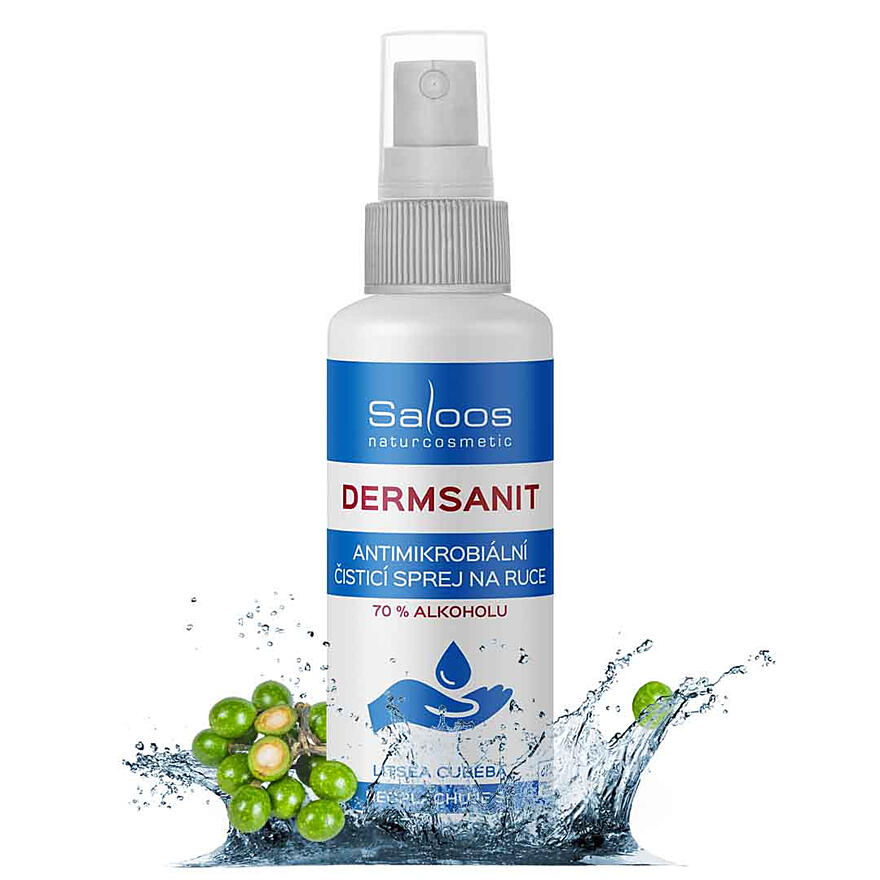 Saloos Dermsanit přírodní bezoplachový čisticí sprej na ruce 100 ml