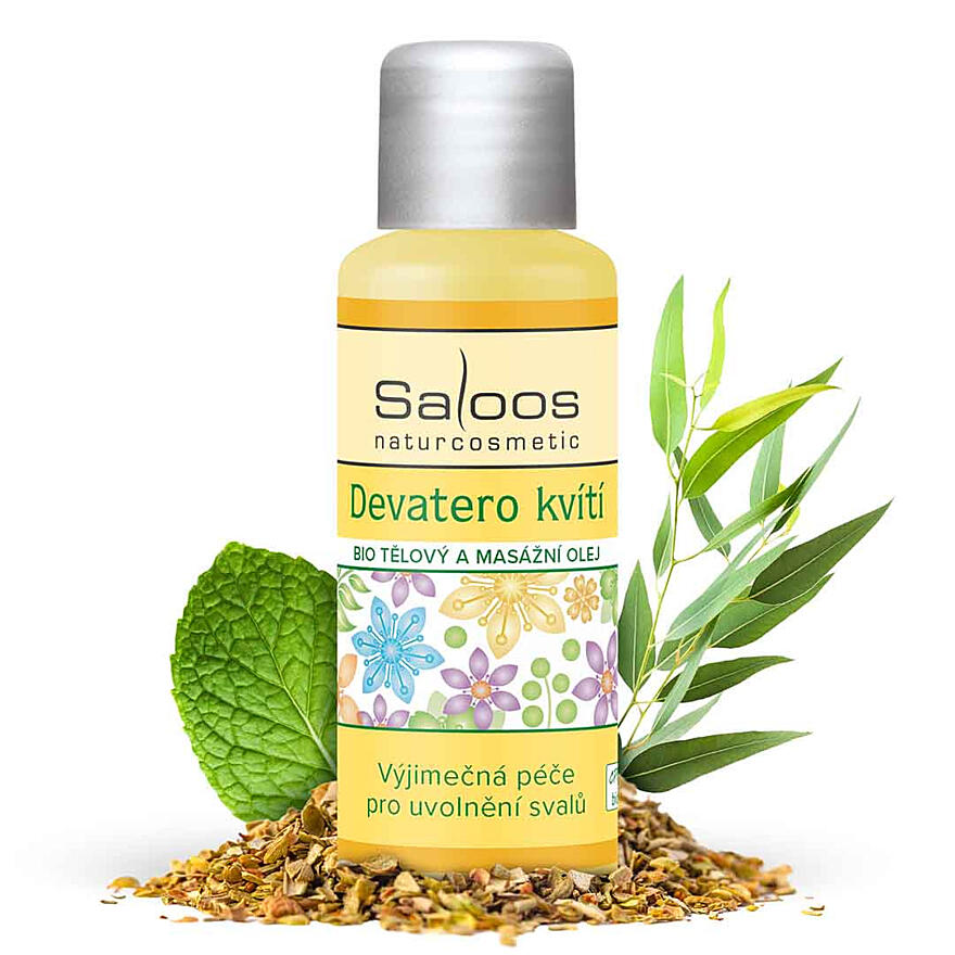 Saloos bio tělový a masážní olej Devatero kvítí 1 000 ml