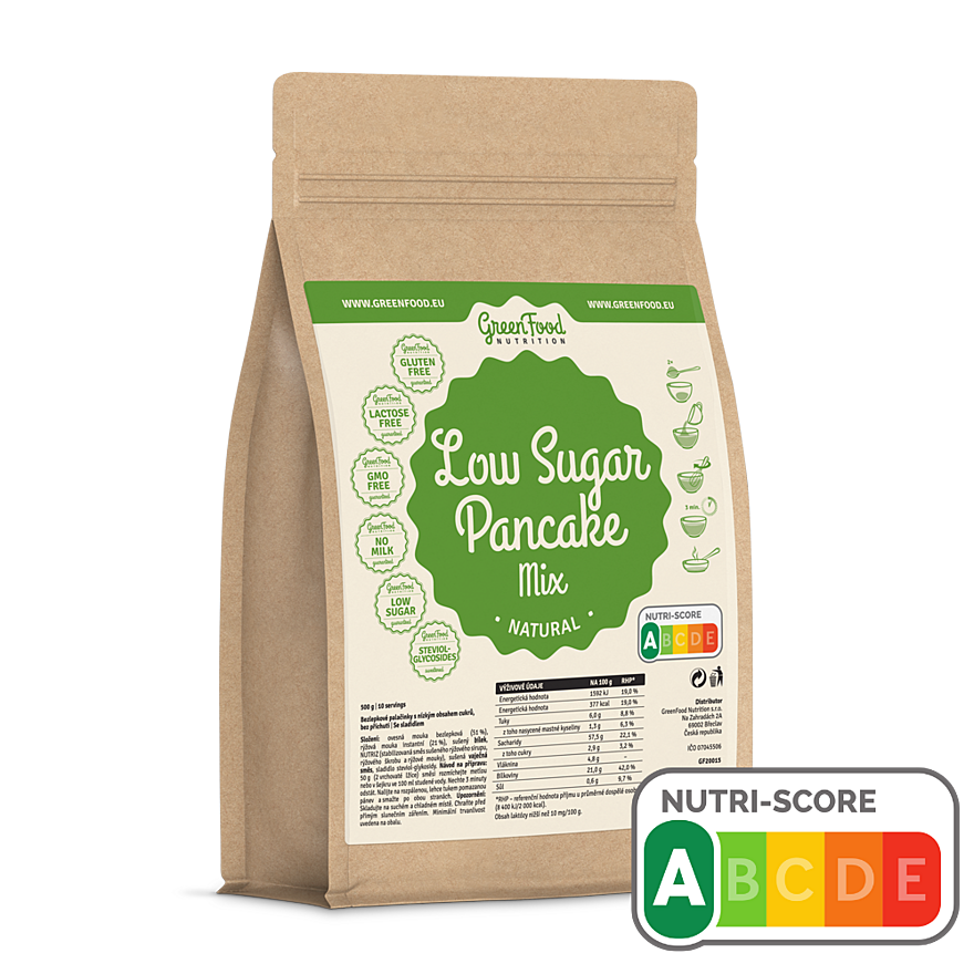 GreenFood Nutrition Palačinky s nízkým obsahem cukrů 500 g